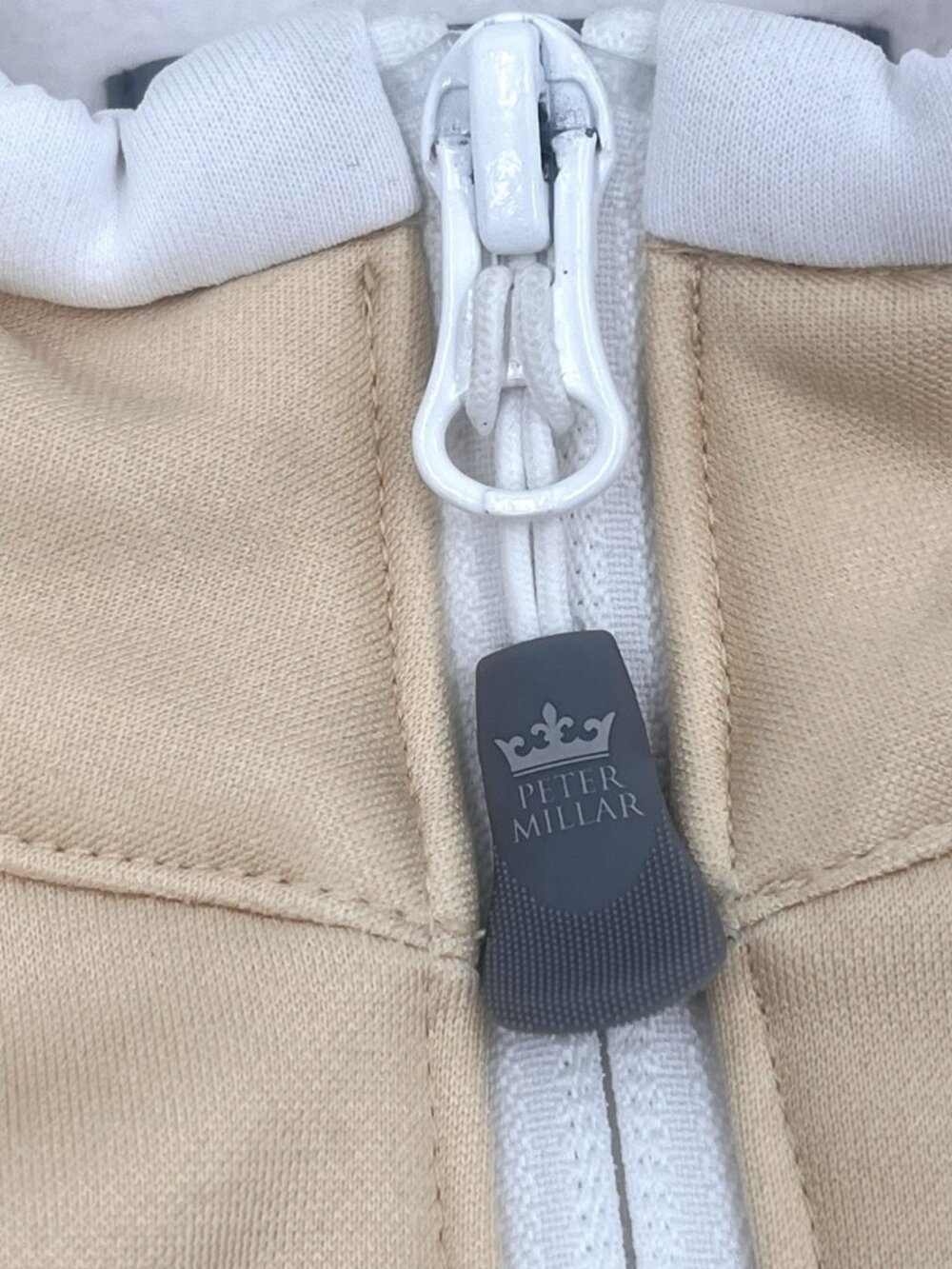 PETER MILLAR Women's Tan White Trim Element Warmth Full Zipper Vest Small - Picture 3 of 6